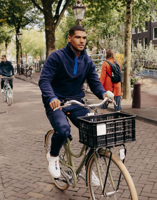 Half Zip Polar Fleece in Twilight Navy