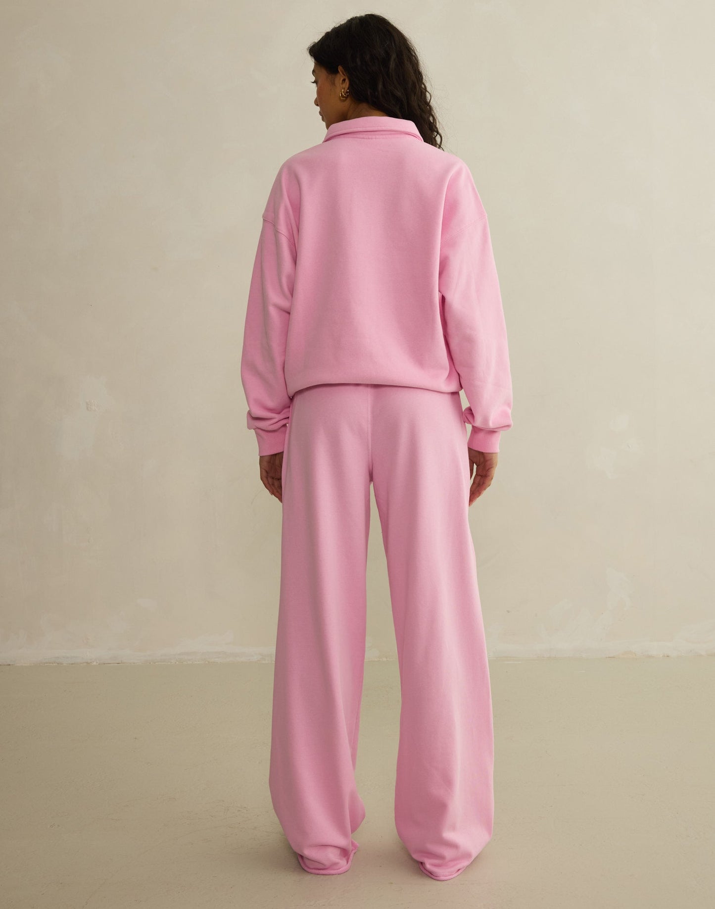 Daily Collared Sweatshirt in Pink Blossom