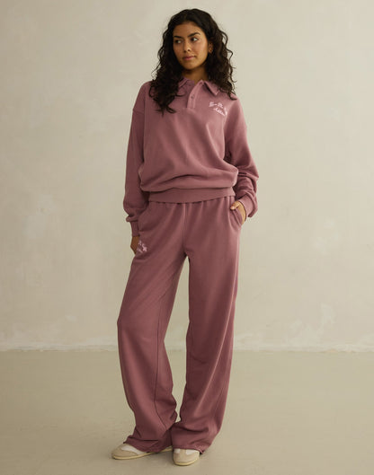 Daily Collared Sweatshirt in Terra Rose