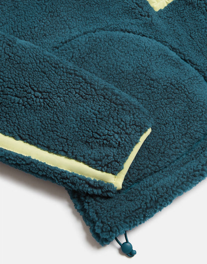 Industry Fleece Half Zip in Deep Teal