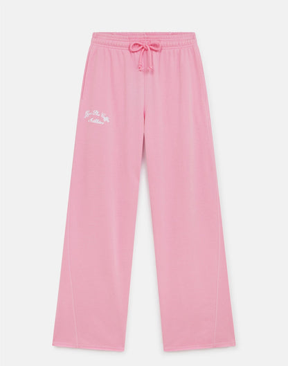 Wide Leg Jogger in Pink Blossom