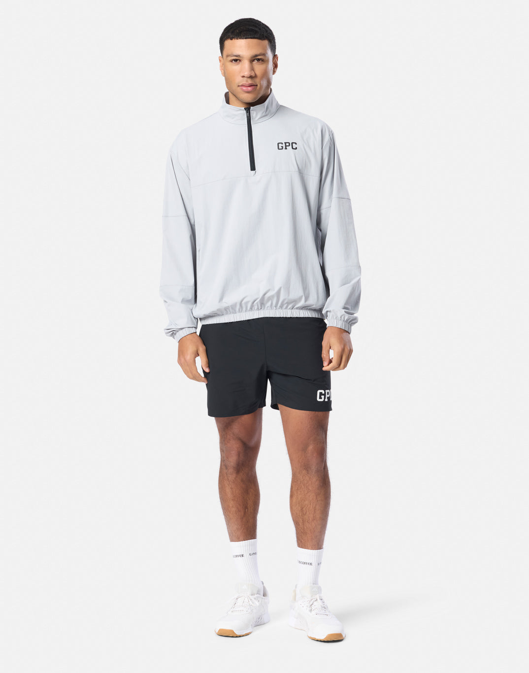 GPC Train Half Zip Jacket in Stone Grey