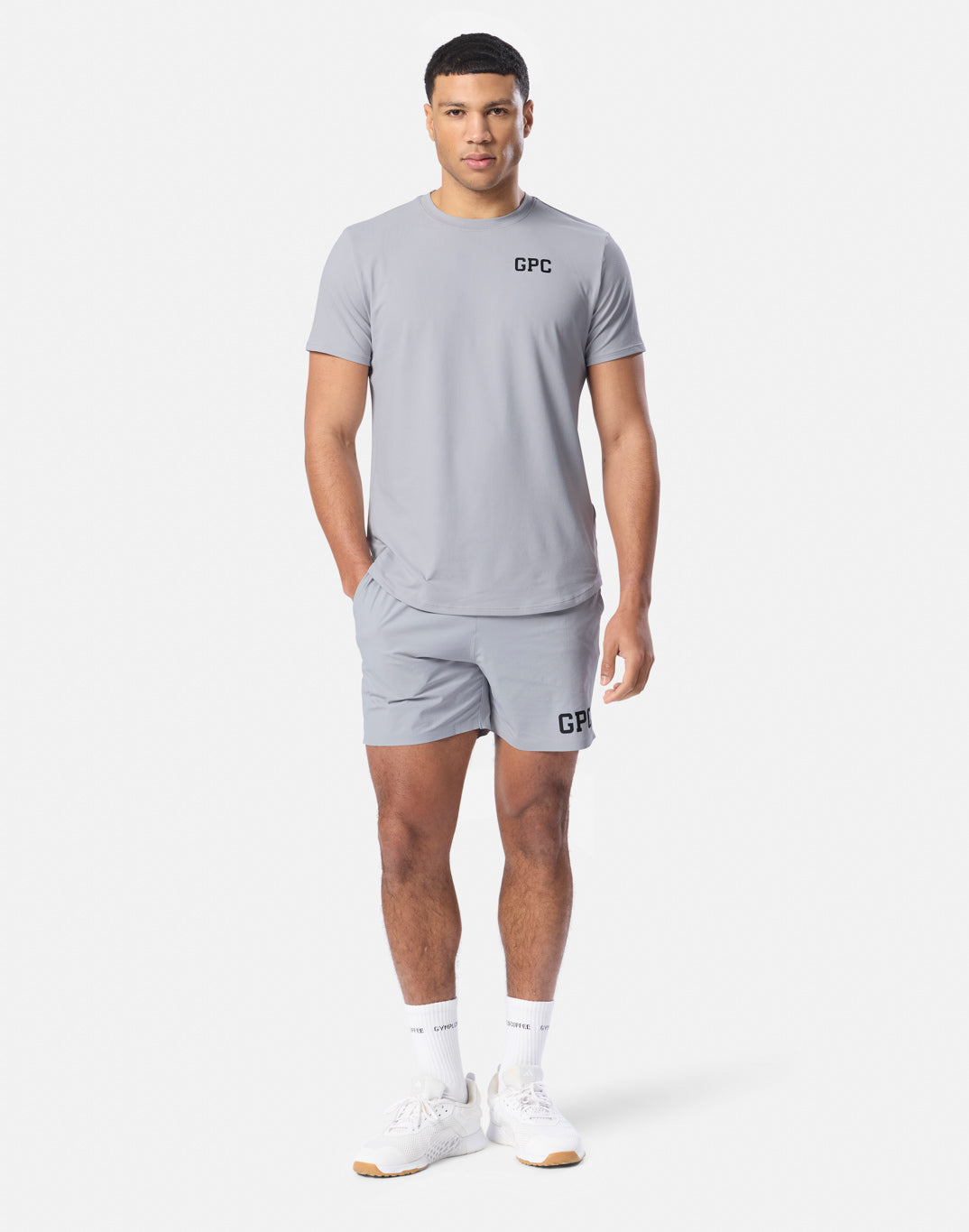 GPC Train Tee in Stone Grey