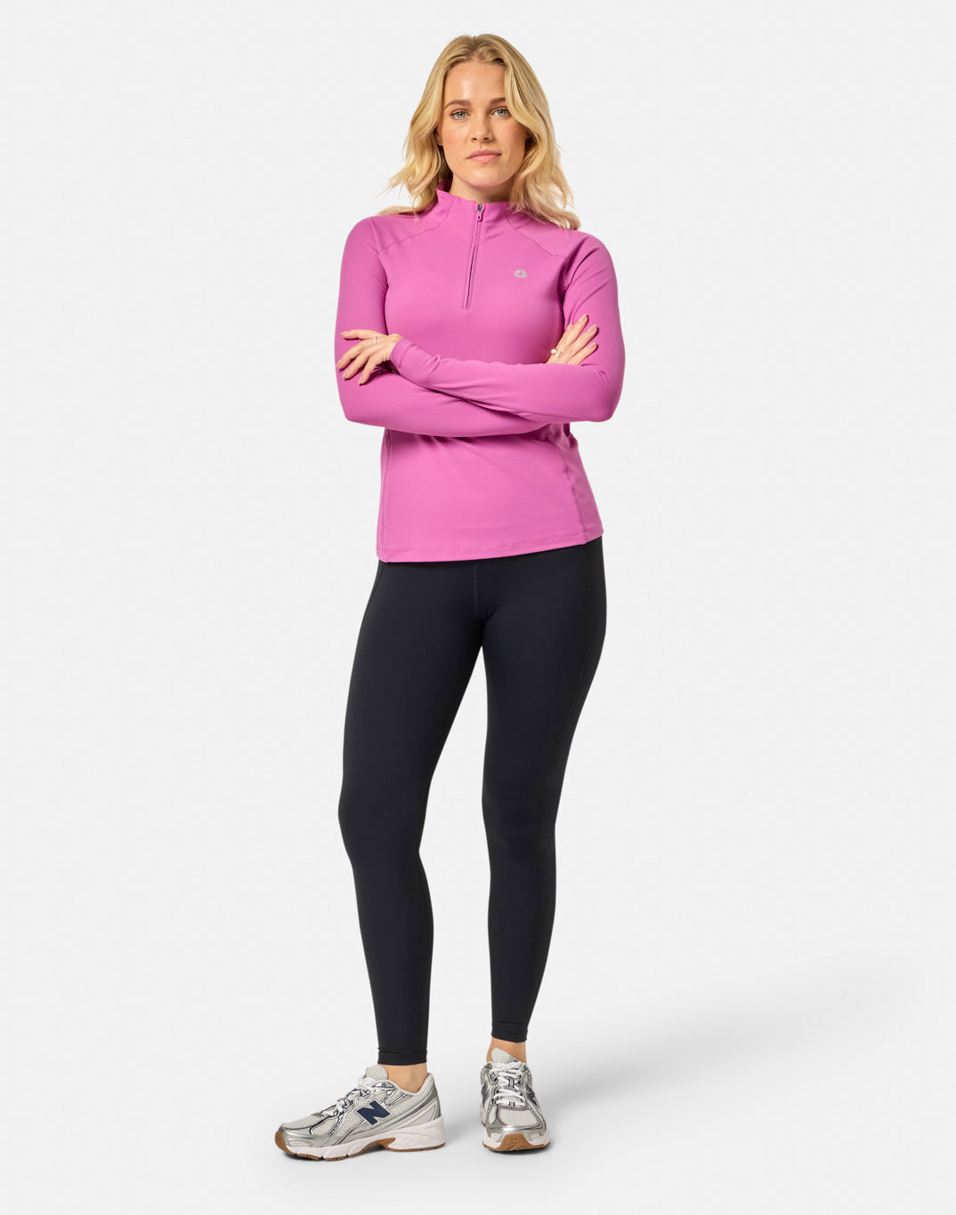 Relentless 1/4 Zip in Crisp Pink