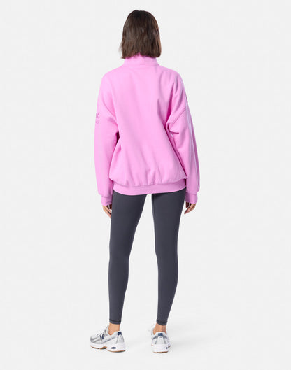 Snap Collar Sierra Sweatshirt in Fuchsia Pink