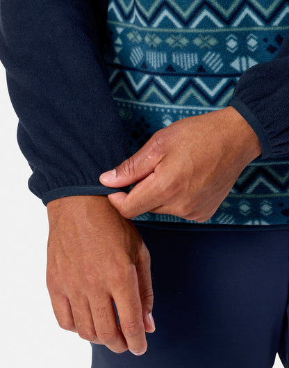 Half Snap Polar Fleece in Aztec Print