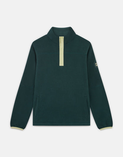 Half Zip Polar Fleece in Amazon Green